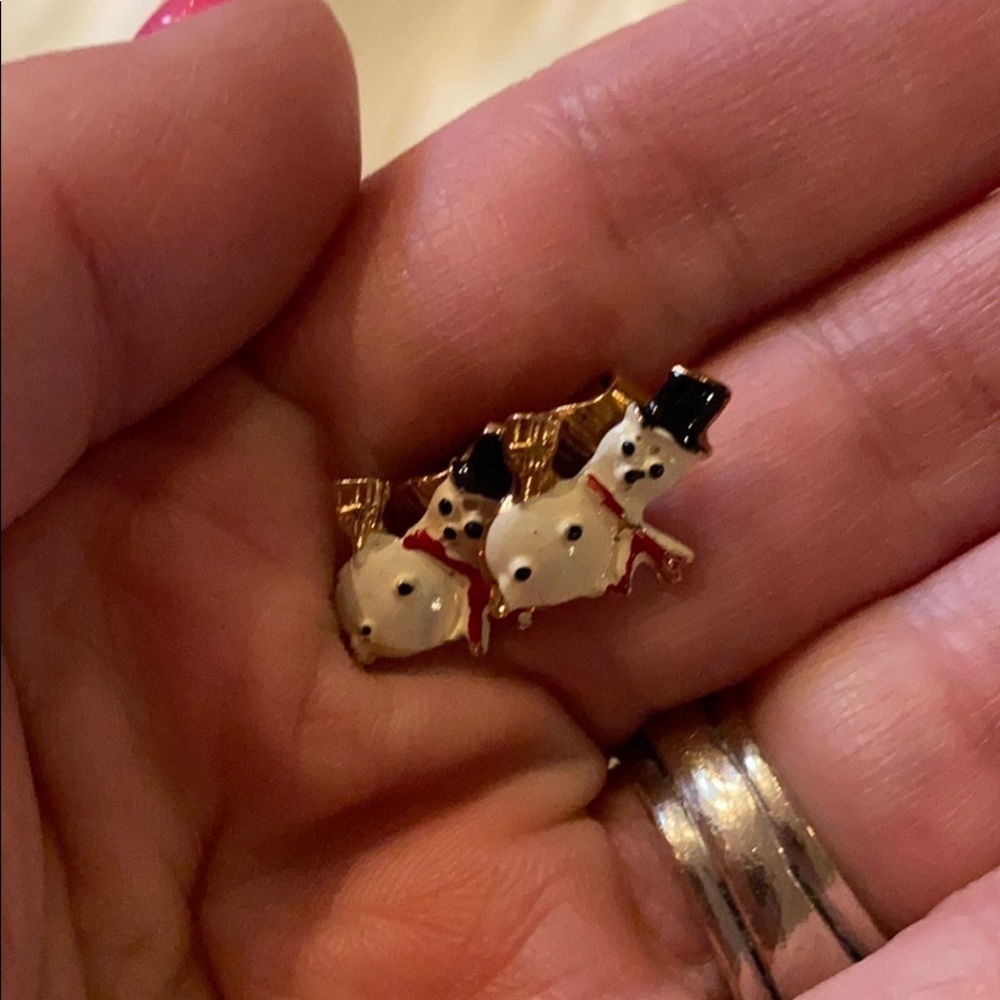 Snowman earrings